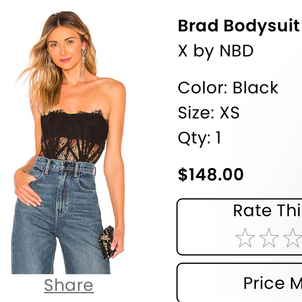 Brad Bodysuit in Black
X BY NBD